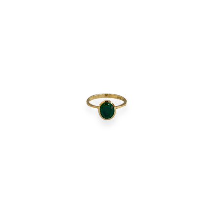 Emerald Bezel Ring