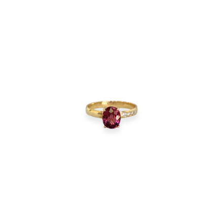 Rhodolite and Diamonds Ring