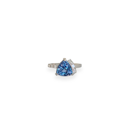 Topaz and Diamonds Ring