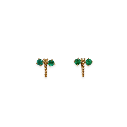 Dragon Fly Emerald Earrings