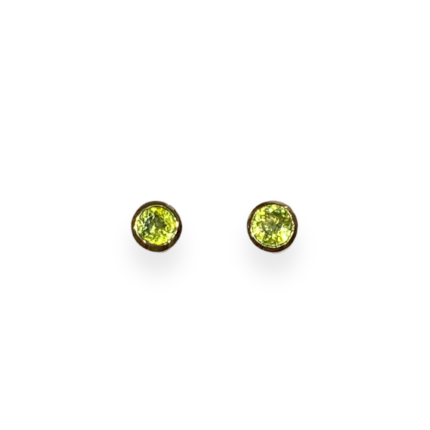 Peridotto Bezel Earrings