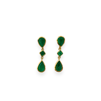 Drop Emerald Earrings