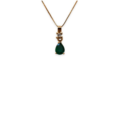 Drop Emerald & Diamond Necklace